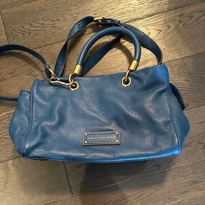 Marc by Marc Jacobs Teal Satchel with Gold Accents